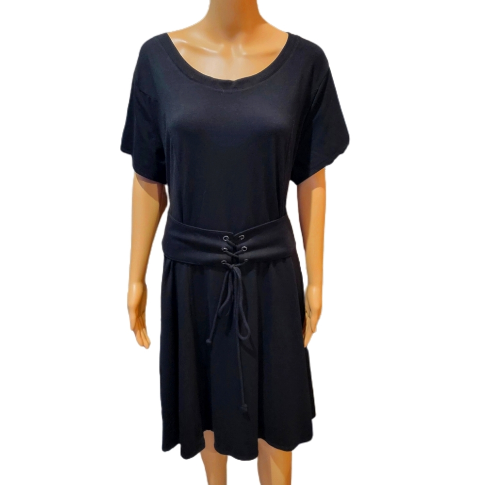 Torrid Black Dress with Front Tie Belt 3